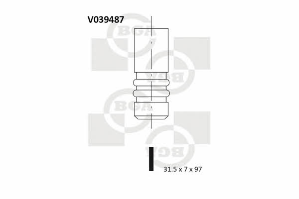 BGA V039487 Exhaust valve V039487