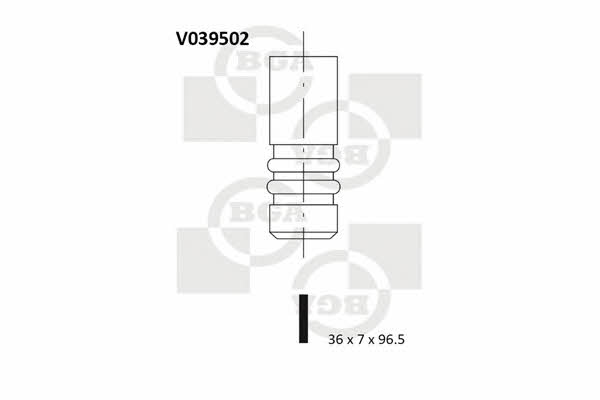 BGA V039502 Intake valve V039502