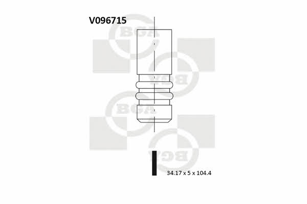 BGA V096715 Intake valve V096715