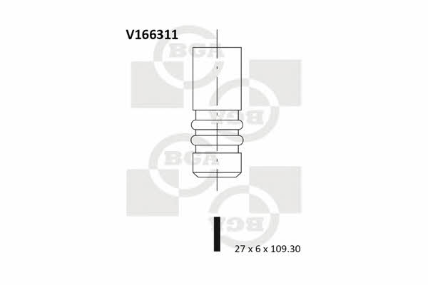 BGA V166311 Exhaust valve V166311