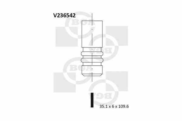BGA V236542 Intake valve V236542
