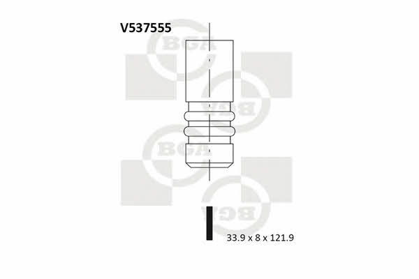 BGA V537555 Exhaust valve V537555