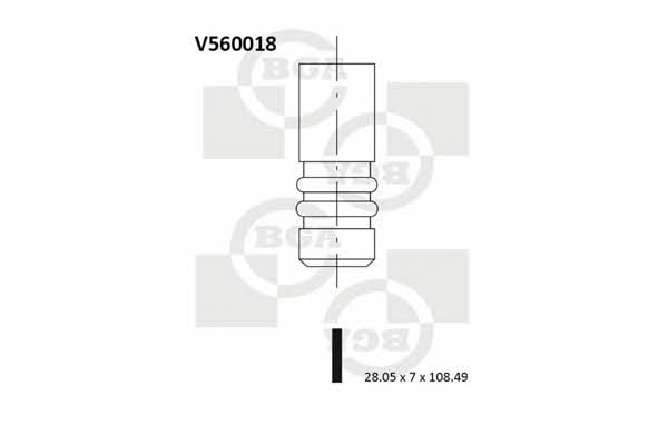 BGA V560018 Exhaust valve V560018