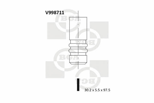 BGA V998711 Exhaust valve V998711