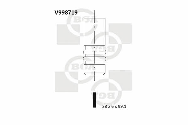 BGA V998719 Exhaust valve V998719