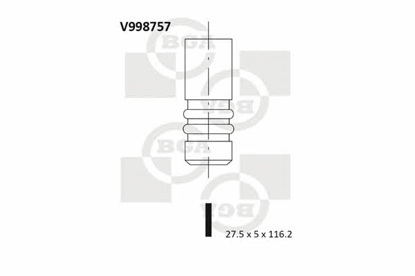 BGA V998757 Exhaust valve V998757