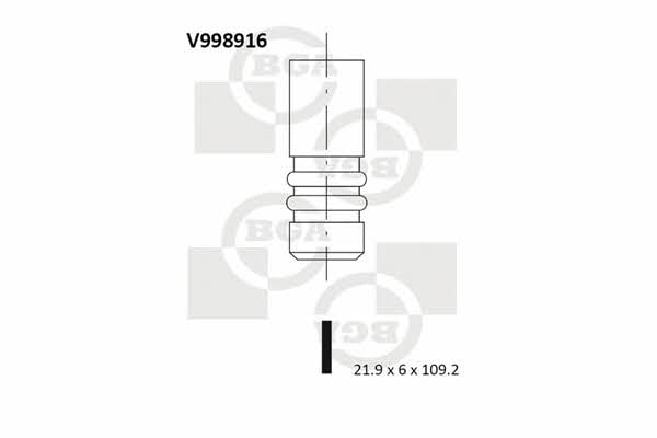 BGA V998916 Intake valve V998916