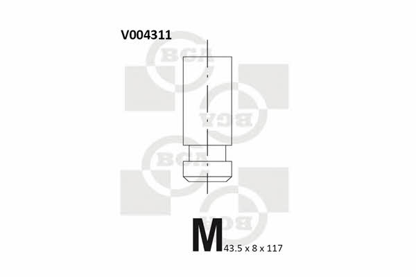 BGA V004311 Intake valve V004311