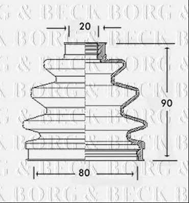 Borg & beck BCB2231 Bellow, driveshaft BCB2231