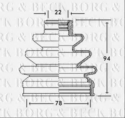 Borg & beck BCB2246 Bellow, driveshaft BCB2246