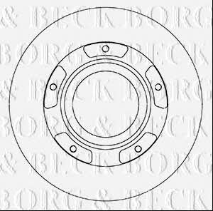 Borg & beck BBD6067S Rear brake disc, non-ventilated BBD6067S