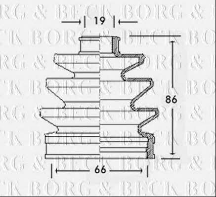 Borg & beck BCB2303 Bellow, driveshaft BCB2303