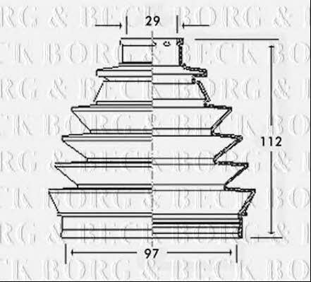 Borg & beck BCB2321 Bellow, driveshaft BCB2321