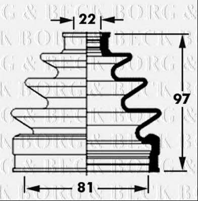 Borg & beck BCB2380 Bellow, driveshaft BCB2380