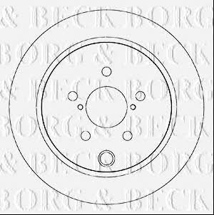 Borg & beck BBD5345 Rear brake disc, non-ventilated BBD5345