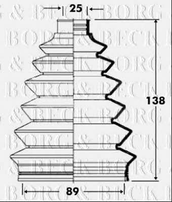 Borg & beck BCB6088 Bellow, driveshaft BCB6088