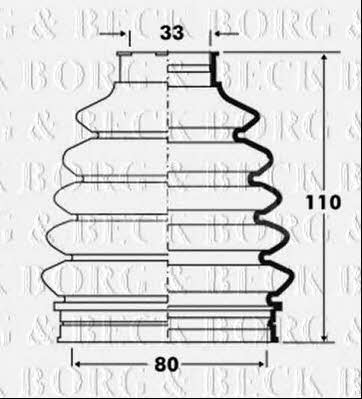 Borg & beck BCB6096 Bellow, driveshaft BCB6096