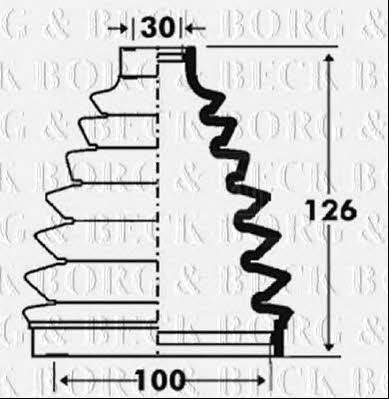 Borg & beck BCB6100 Bellow, driveshaft BCB6100