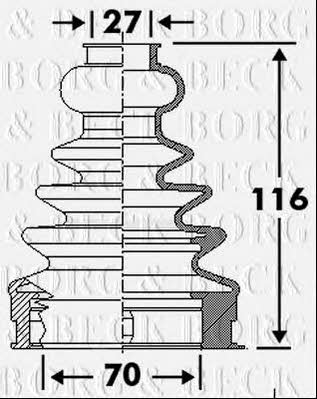 Borg & beck BCB6113 Gimbal shaft boot BCB6113