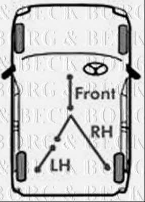 Borg & beck BKB2856 Cable Pull, parking brake BKB2856