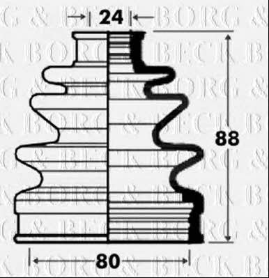 Borg & beck BCB2869 Bellow, driveshaft BCB2869