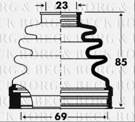 Borg & beck BCB2879 Bellow, driveshaft BCB2879