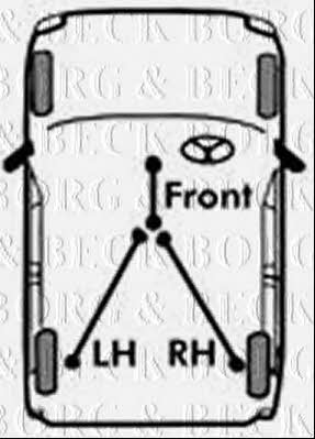 Borg & beck BKB2925 Cable Pull, parking brake BKB2925