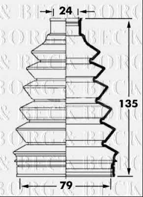 Borg & beck BCB6034 Bellow, driveshaft BCB6034