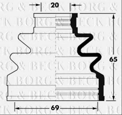 Borg & beck BCB6039 Bellow, driveshaft BCB6039