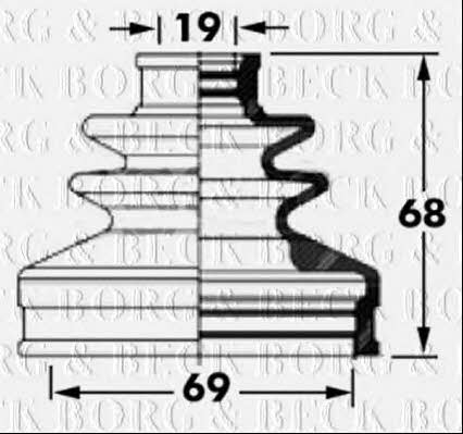 Borg & beck BCB6044 Bellow, driveshaft BCB6044