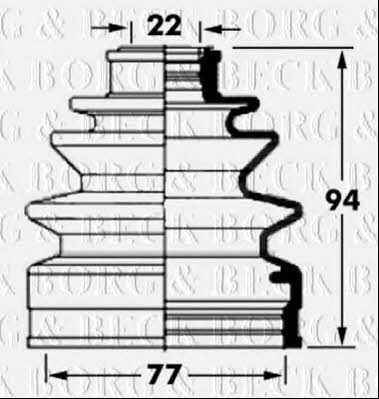 Borg & beck BCB6046 Bellow, driveshaft BCB6046