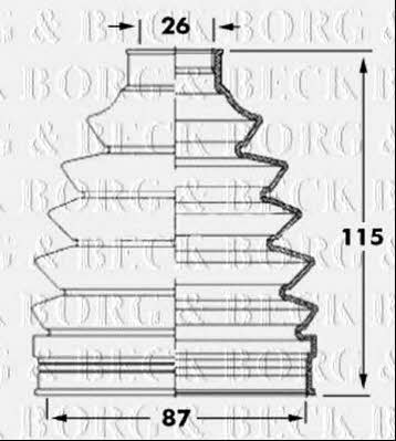 Borg & beck BCB6049 Bellow, driveshaft BCB6049