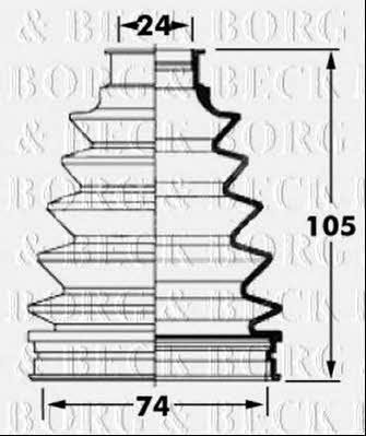 Borg & beck BCB6059 Bellow, driveshaft BCB6059