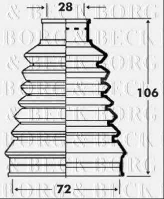 Borg & beck BCB6072 Bellow, driveshaft BCB6072