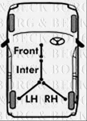 Borg & beck BKB2304 Cable Pull, parking brake BKB2304