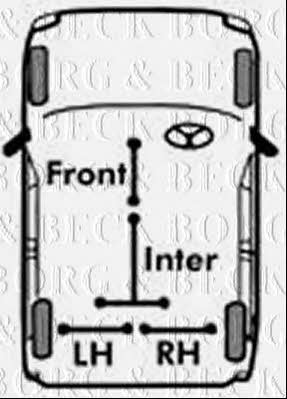Borg & beck BKB2347 Cable Pull, parking brake BKB2347