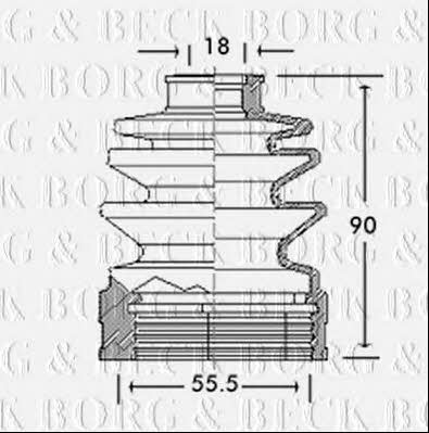 Borg & beck BCB2655 Bellow, driveshaft BCB2655