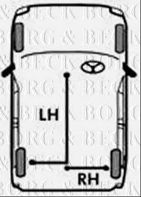 Borg & beck BKB1923 Parking brake cable, right BKB1923