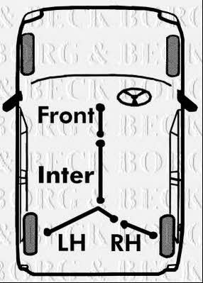 Borg & beck BKB3107 Parking brake cable left BKB3107