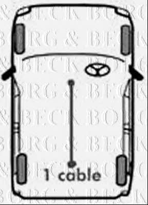 Borg & beck BKB2070 Parking brake cable set BKB2070