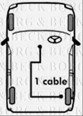 Borg & beck BKB2077 Parking brake cable set BKB2077