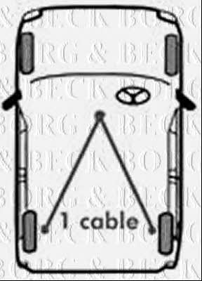 Borg & beck BKB3177 Cable Pull, parking brake BKB3177