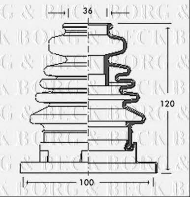 Borg & beck BCB2714 Bellow, driveshaft BCB2714