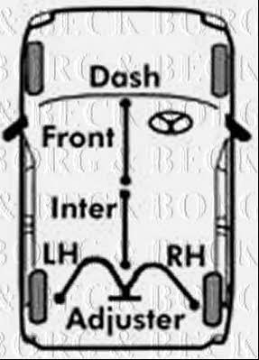 Borg & beck BKB2773 Cable Pull, parking brake BKB2773