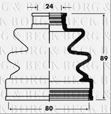 Borg & beck BCB2824 Bellow, driveshaft BCB2824