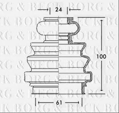 Borg & beck BCB2411 Bellow, driveshaft BCB2411