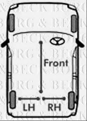 Borg & beck BKB2600 Parking brake cable left BKB2600