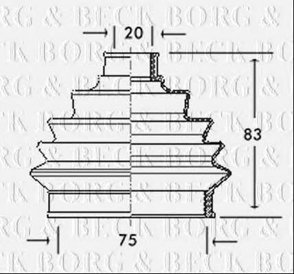 Borg & beck BCB2004 Bellow, driveshaft BCB2004