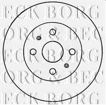 Borg & beck BBD5182 Front brake disc ventilated BBD5182