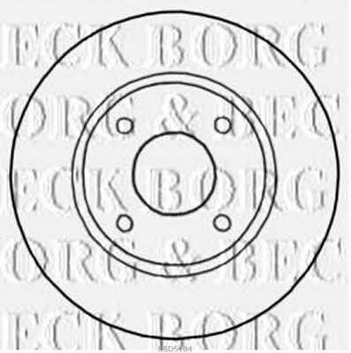 Borg & beck BBD5184 Front brake disc ventilated BBD5184